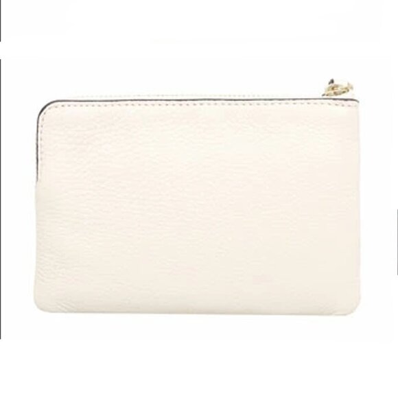 Coach Bag Vintage Vanilla Cream Zip Wristlet Horse Carriage Leather Handbag NEW - Picture 4 of 9